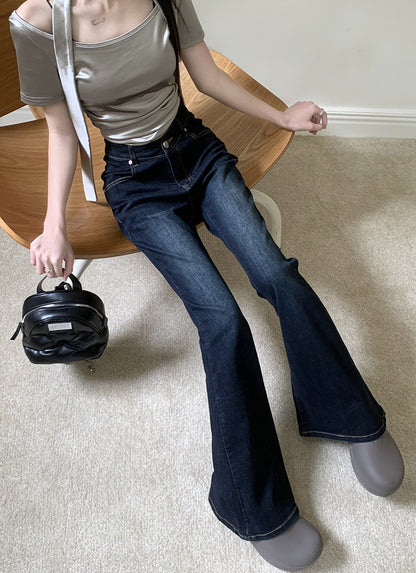 Cadet Blue Rhinestone Jeans